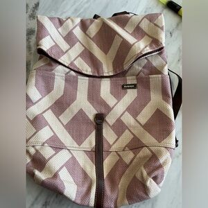 Numon Vegan Pink and Cream Geometric Backpack BRAND NEW